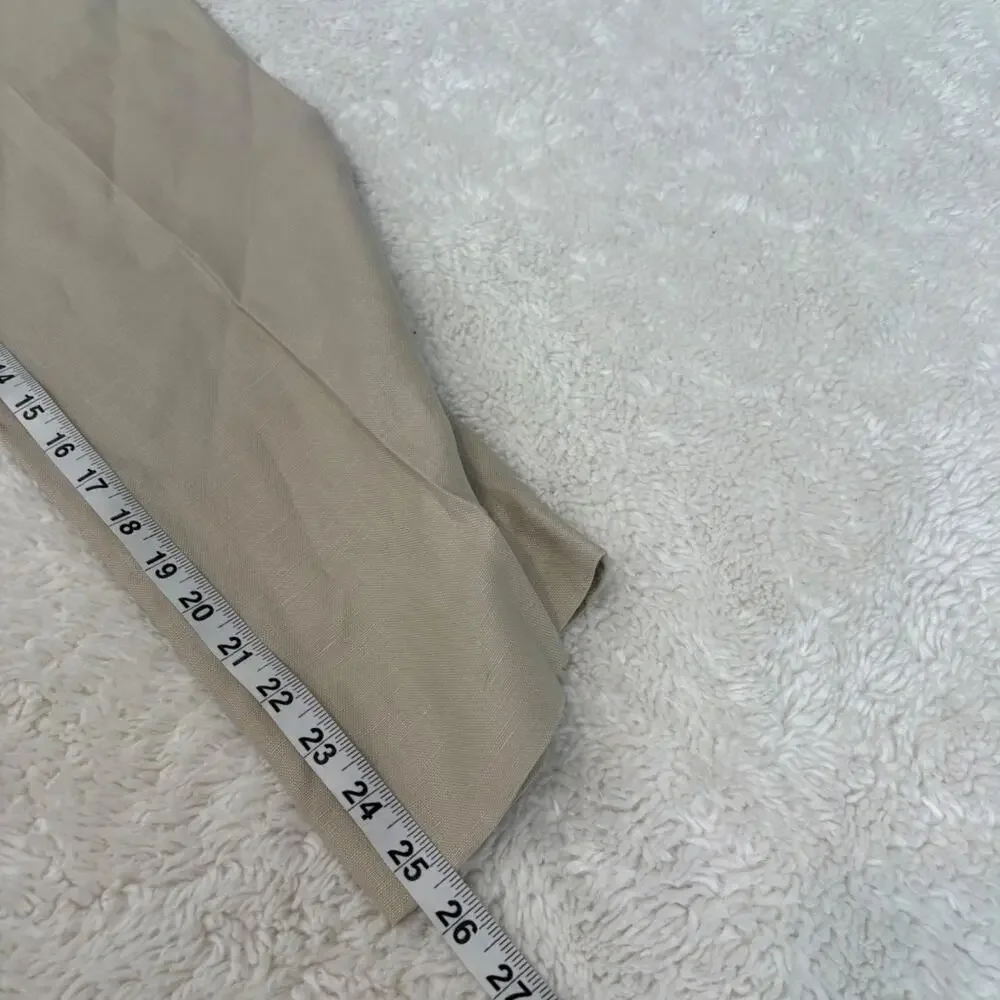 Banana Republic Womens Biege Linen Pants 6 Boho Chic Costal Country Club Grandma